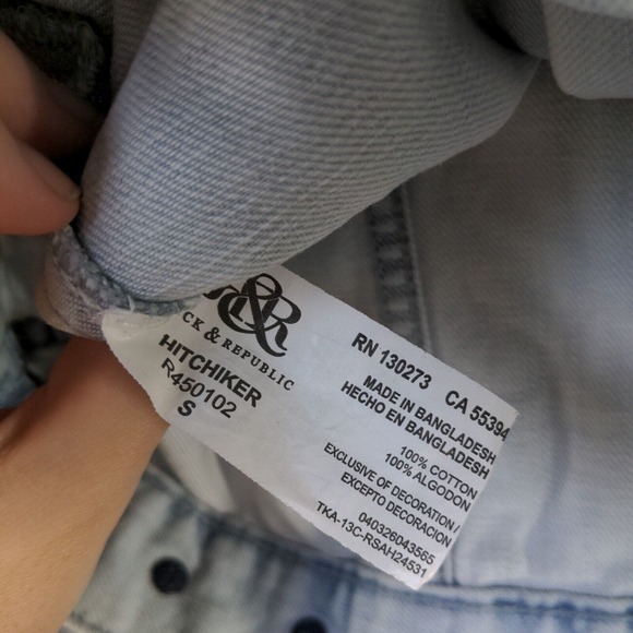 Rock & Republic Women's Hitchhiker Denim Jean Jacket Blue Small Light Wash - Picture 11 of 14